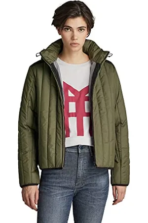 G-Star Donna Meefic Vertical Quilted Jacket, (shadow olive D22241-B958-B230), S