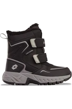 Lotto Alstyne Tex K Unisex Kids, Stivali a metà Polpaccio, Nero/Grigio, 34 EU