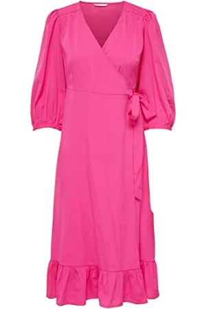 ONLY Onlolivia Wrap Midi Dress Wvn Noos Abito, , M Donna