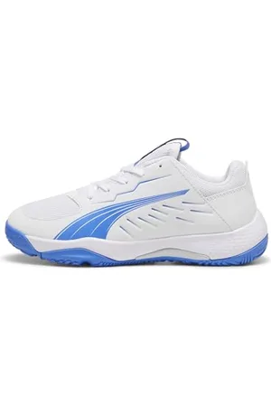 PUMA Accelerate Jr, Handball Shoe, White-Bluemazing, 33 EU