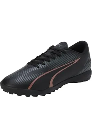 PUMA Ultra Play TT, Soccer Shoe Unisex-Adulto, Black-Copper Rose, 42.5 EU