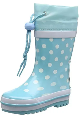 Playshoes Stivali di Gomma Unisex - Bambini e ragazzi, Turchese (Punti Turchesi), 24/25 EU
