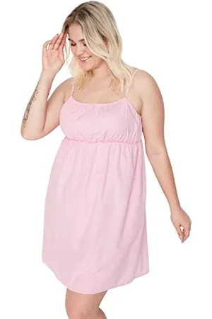 Trendyol Mini Abito Standard Rilassato Plus Size Vestito, , 76 Donna