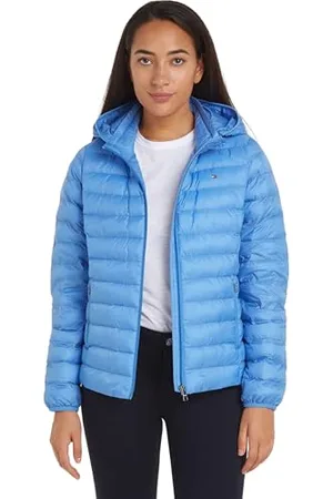 Tommy Hilfiger Giacca Donna Padded Global Stripe Jacket Giacca da Mezza Stagione, (Blue Spell), XS