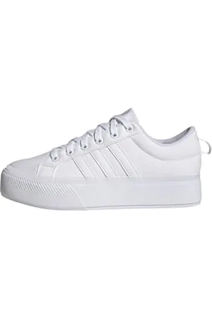 adidas Bravada 2.0 Platform Shoes, Scarpe Donna, Cloud White/Cloud White/Chalk White, 39 1/3 EU
