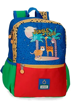 Enso Jungle Club Zaino Scuola Adattabile a Carrello, , 25 x 32 x 12 cm, poliestere, 9.6 L