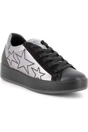 IGI&CO D.Alina, Scarpe con Lacci Donna, Nero-Acciaio, 38 EU