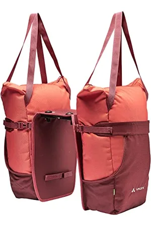 Vaude TwinShopper – Borsa da bicicletta con pratica possibilità per lo shopping, 44 litri – Borse utilizzabili singolarmente – inclusa copertura antipioggia