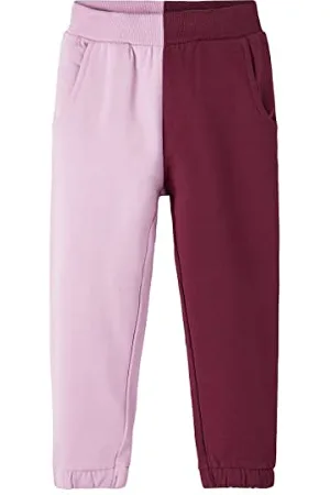 NAME IT Nmfnablock Bru-Pantaloni Sportivi Felpati, , 110 Bambina
