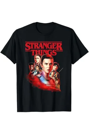 Stranger Things Hawkins Heroes Poster Maglietta
