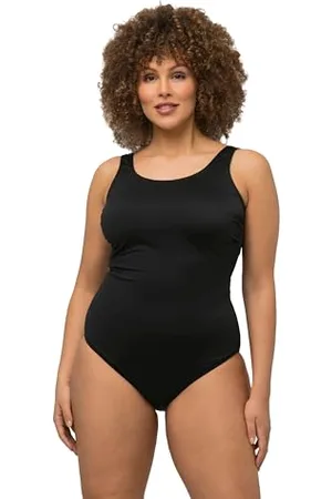 Ulla Popken Costume da Bagno, Fodera Extra Morbida, Arricciatura Laterale Donna, , 48-50