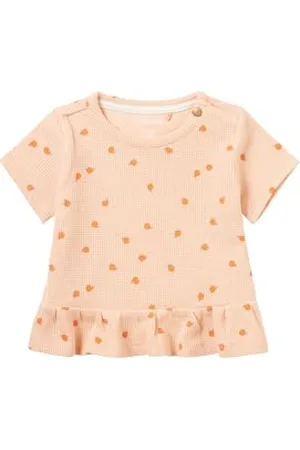 Noppies Baby Girls Tee Nampa Short Sleeve all Over T-Shirt, Almost Apricot-N030, 56 Bimba