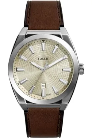Fossil Everett orologio da uomo, movimento al quarzo, con bracciale in acciaio o cinturino in pelle