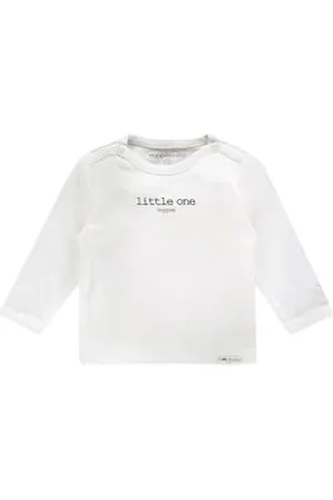 Noppies U Tee LS Hester Text T-Shirt, (White C001), 68 Unisex-Bimbi