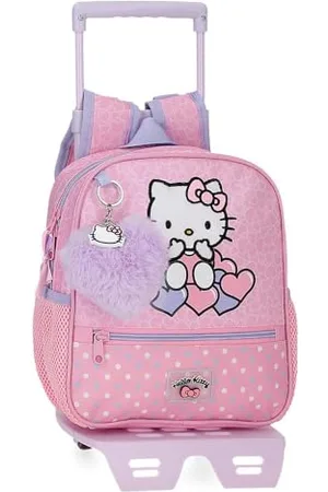 Disney Hello Kitty Hearts & Dots, zaino scolastico, zaino per bambini , realizzato in poliestere, scomparto principale con tasca interna, spalline larghe, ergonomiche e imbottite, , Zaino 25