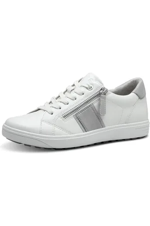 Jana 8-23676-42 120, Scarpe da Ginnastica Donna, Bianco/Grigio, 36 EU Larga