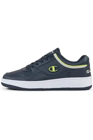 Champion RD18 B GS Low Sneakers, Blu Marino/Limone/Grigio (BS507), EU38.5 Bambini e Ragazzi-FW24