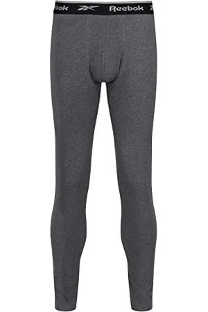 Reebok Uomo, Pantaloni Lunghi John, Grigio Scuro, Medio