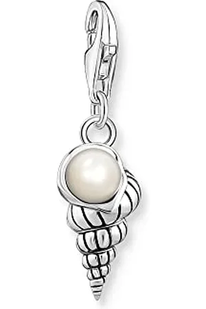 Thomas Sabo Collezione Ciondoli Charm Mare, Misura unica, sterling, Nessuna pietra preziosa, Ciondolo a forma di conchiglia con perla