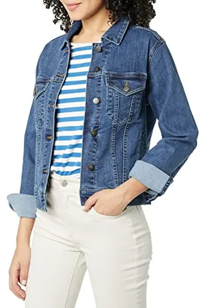 Amazon Giacca in Jeans (Taglie Forti Disponibili) Donna, , 3XL Plus