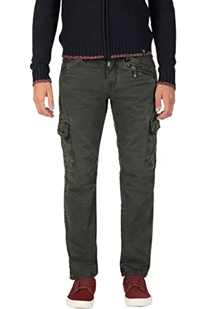 Timezone Regular Ben Cargo Pantaloni, (Tank Green 4046), 31W / 34L Uomo
