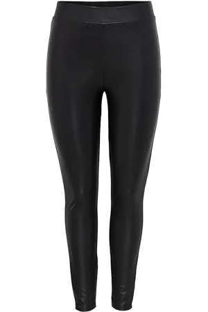 ONLY Cool Coated Legging Noos Leggings Donna, (Black/Black), 42 Small