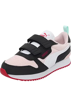 PUMA R78 V PS, Scarpe da Ginnastica, Rosa (Lotus White Black), 34 EU