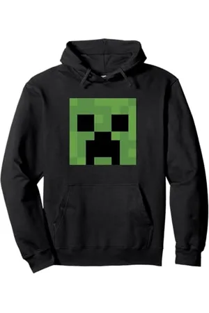 Minecraft Creeper Big Face Felpa con Cappuccio
