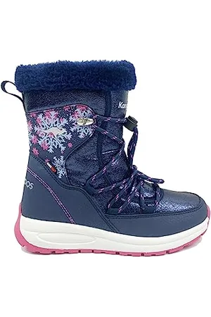 KangaROOS K-PE Snooze RTX, Stivali da Neve Donna, Dk Navy/Daisy Pink, 35 EU