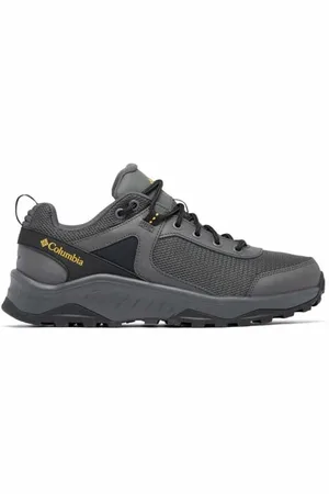 Columbia Trailstorm Ascend Waterproof - Scarpe da Trekking ed Escursionismo Impermeabili a Vita Bassa, Dark Grey/Golden Yellow
