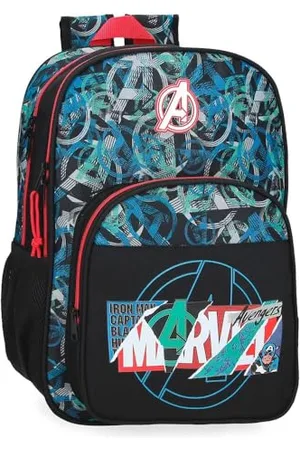 Marvel Disney Shield, zaino per bambini, zaino per la scuola, realizzato in poliestere, spalline larghe e regolabili, varie tasche, di Joumma Bags., , Zaino doppio