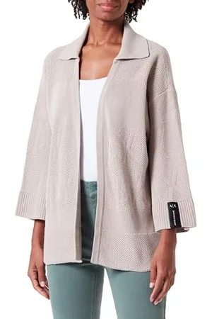 Armani Exchange Highway panamericano, sostenibile, Logo all Over Cardigan Sweater, , S Donna
