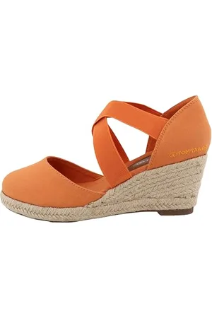 TOM TAILOR 5390090020, Sandali con Zeppa Donna, Colore: Arancione, 39 EU