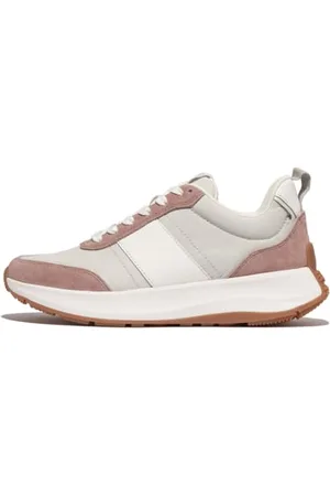 FitFlop F-Mode Flow Fabric/Suede/Leather Flatform Sneakers, Scarpa Donna, , 36 EU