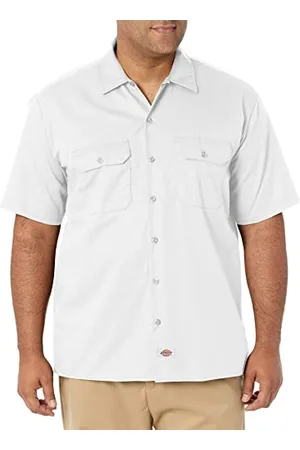 Dickies Work Shirt Short Sleeved, Camicia da lavoro Uomo, (White Wh), L