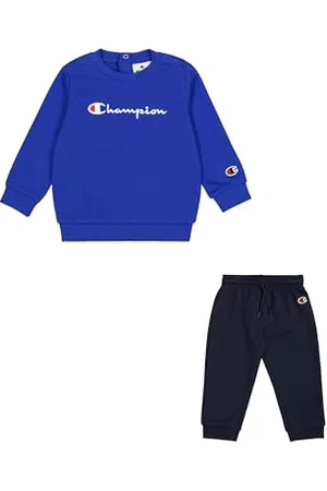 Champion Legacy Script Shop TD (306899) -Ultra-Light Powerblend Fleece Crewneck Completo, (BAI/NNY), 6 Mesi Bambino