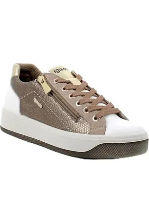 IGI&CO D.AVA, Scarpe con Lacci Donna, Bianco-Beige, 37 EU