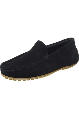 FIND AMZ123 Mocassino, Nero (Black (Suede), 44 EU
