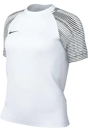 Nike W NK DF Academy JSY SS T-Shirt, Nero/Bianco/Bianco, XS Donna