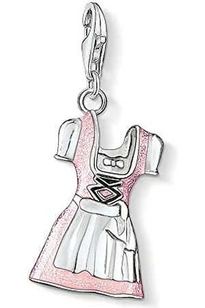 Thomas Sabo Fermaglio Charm Donna Argento 0546-007-9, Pink Dress Charm