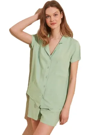 Trendyol Viscose Woven Pajamas Kit Completo Pigiama, XS da Donna