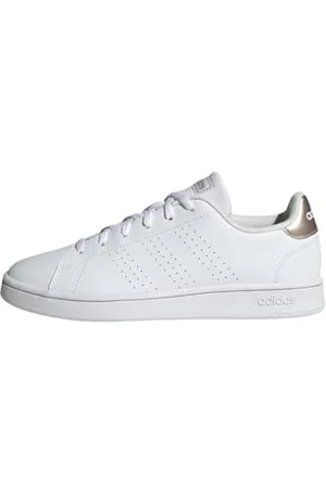 adidas Advantage Base Shoes, Scarpe Donna, Cloud White/Cloud White/Champagne, 36 2/3 EU