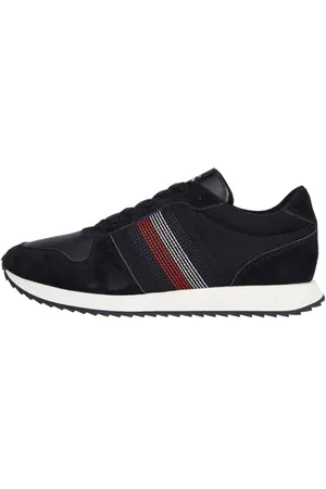 Tommy Hilfiger Uomo Sneakers da Runner Runner Evo Mix Stitch Scarpe Sportive, (Black), 43