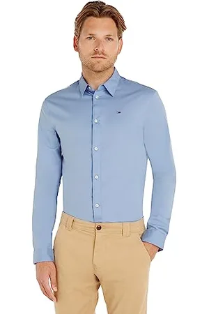 Tommy Hilfiger Uomo Camicia Tjm Original Maniche Lunghe, (Lavender Lustre), XXS