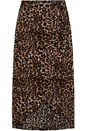 Pieces® Pctala-Gonna Wrap Noos BC, Tan Indiano/AOP: Leone, X-Large Donna
