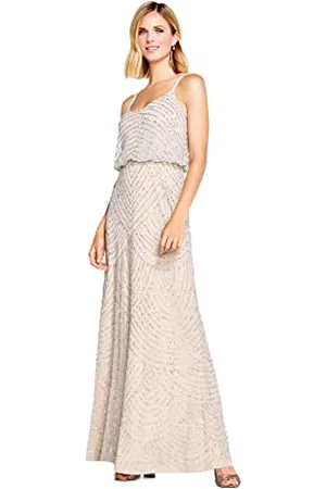 Adrianna Papell Vestito Lungo con Paillettes, , 46 Donna