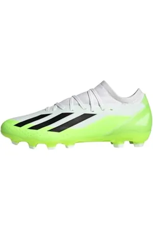 adidas X Crazyfast.3 Multi-Ground Boots, Scarpe da Calcio Unisex-Adulto, Cloud White/Core Black/Lucid Lemon, 44 2/3 EU