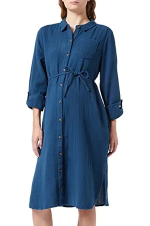 Noppies Maternity Dress Onix Nursing Long Sleeve Vestito, Moonlit Ocean-P985, S Donna