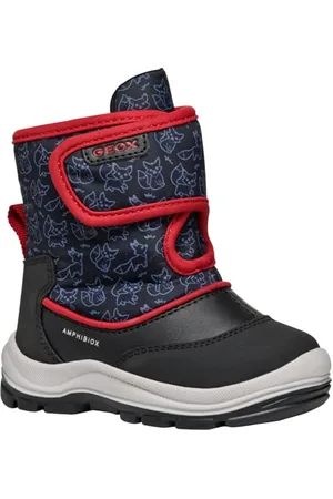 Geox B FLANFIL Boy B ABX, Scarpone da Neve Bimbo 0-24, Black/Red, 20 EU