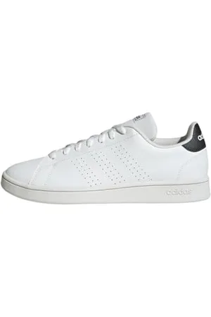 adidas Advantage Base Shoes, Scarpe Uomo, Core White/Core White/Carbon, 46 EU